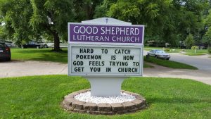 Pokemon Church Sign